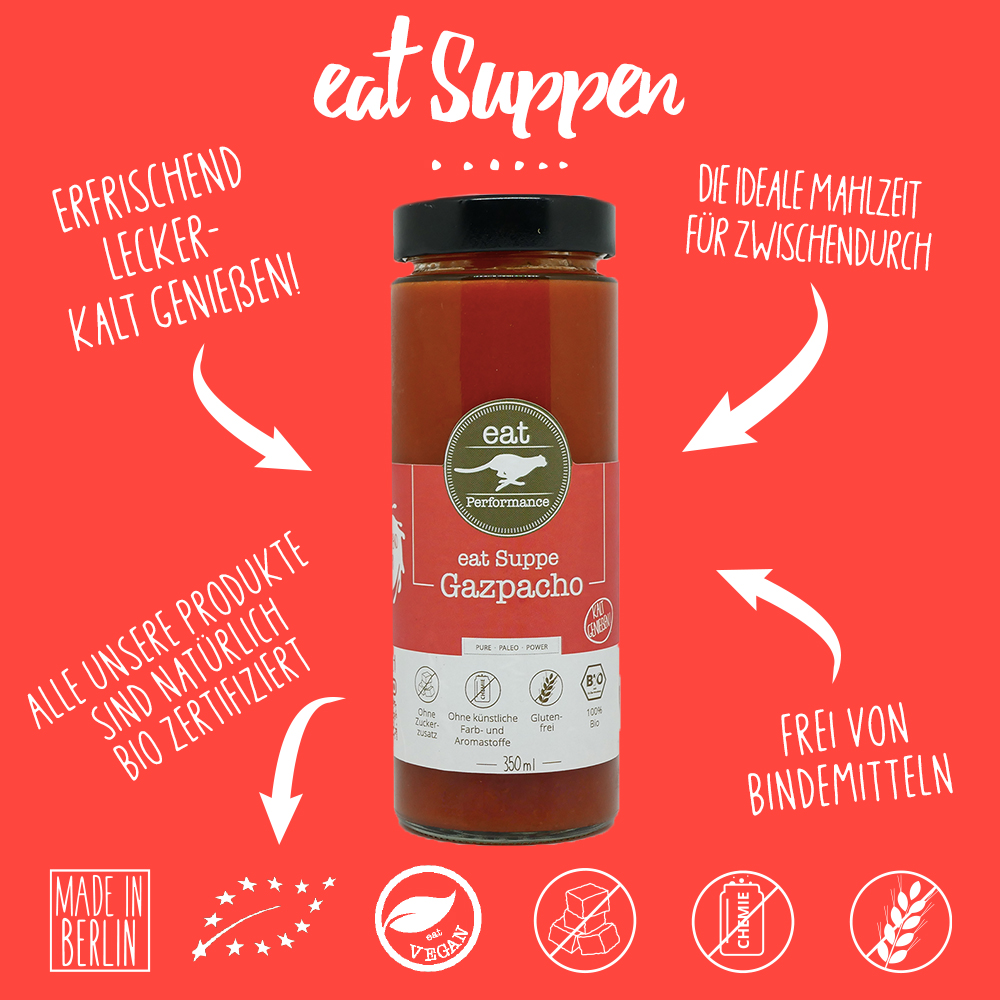 eat Suppe Gazpacho (kalte Suppe)